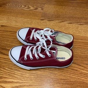 Burgundy converse size 2 but fits like a 4